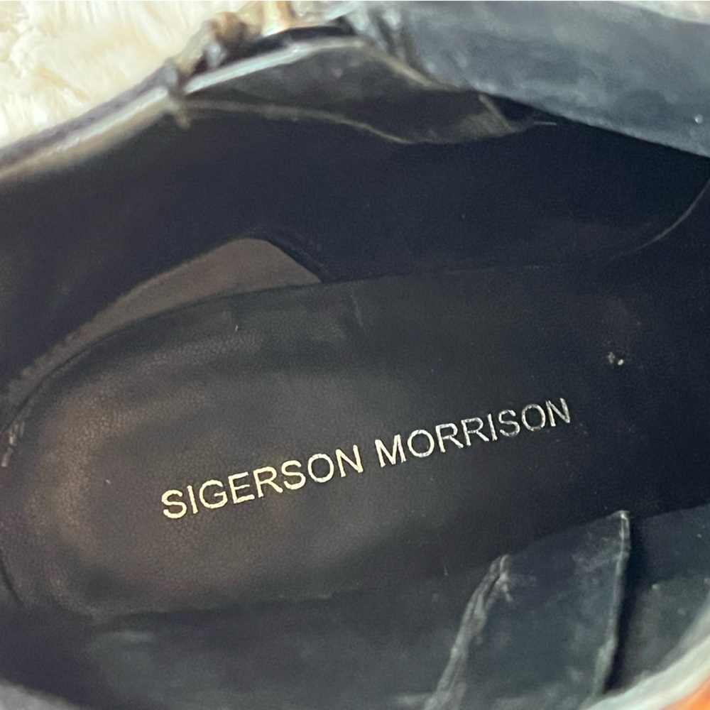 Sigerson Morrison Leila Mixed Combo Ankle Bootie Size 9.5 B - Picture 12 of 13